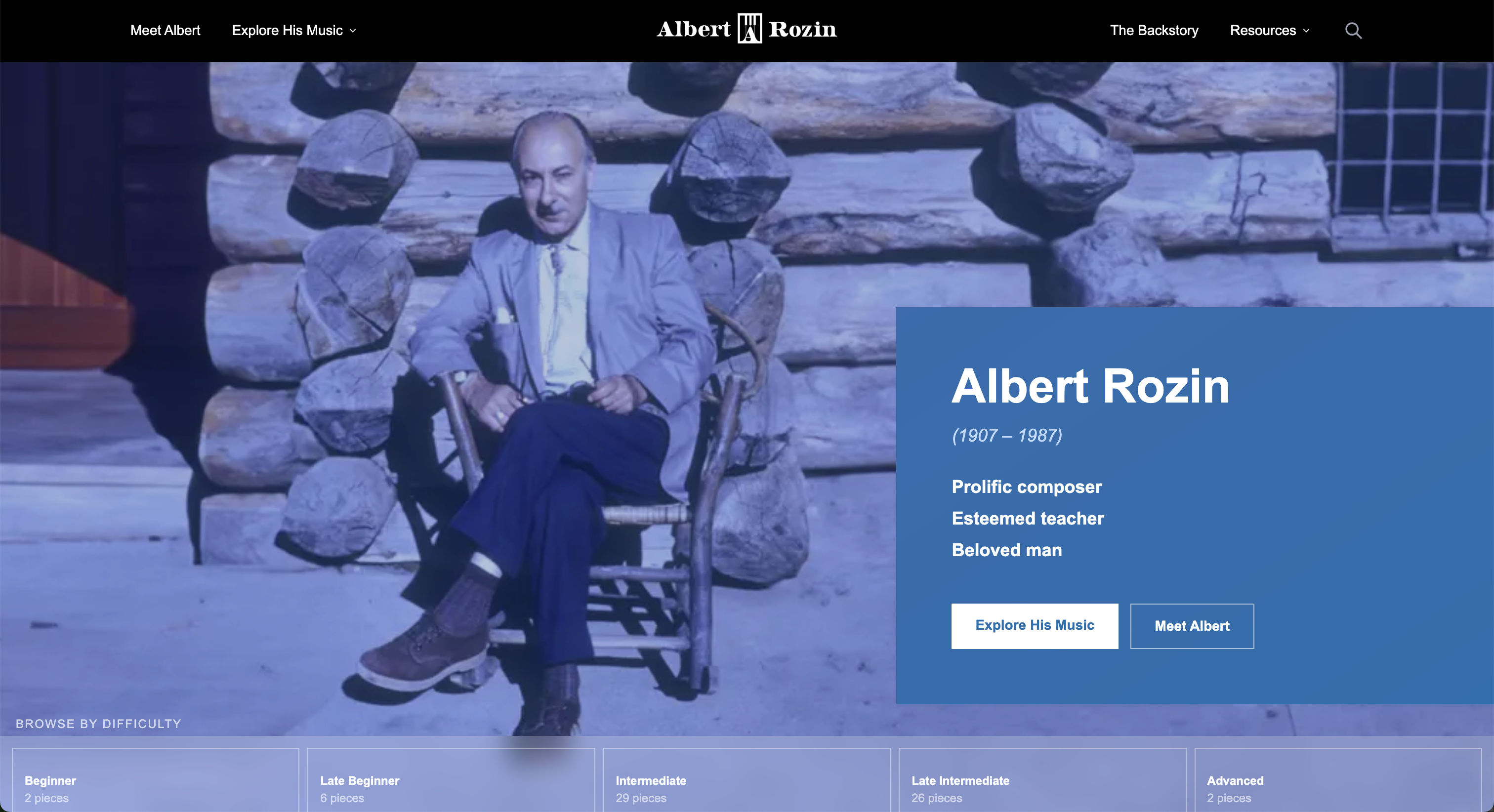 Albert Rozin website preview
