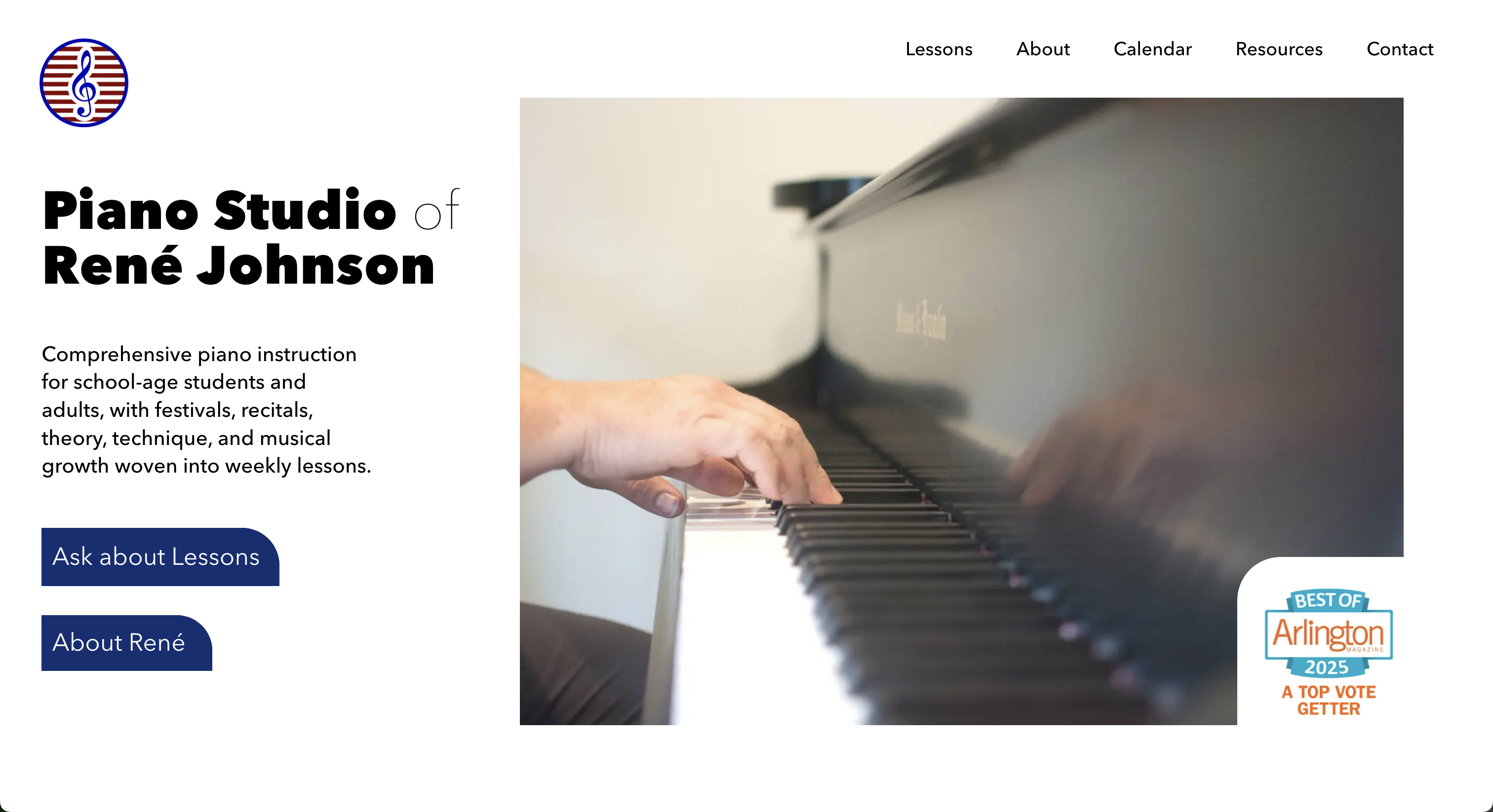 René Johnson Piano Studio website preview